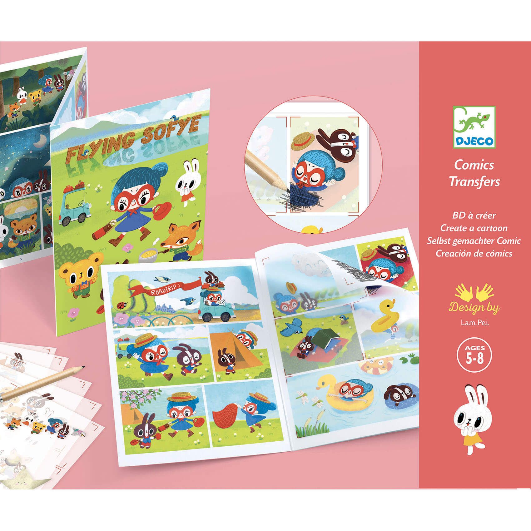 DJECO CALCOMANIA COMIC FLYING SOFYE