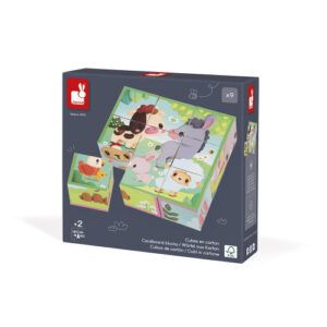 JANOD GRANJA 9 CUBOS DE CARTÓN ANIMALES DE LA GRANJA