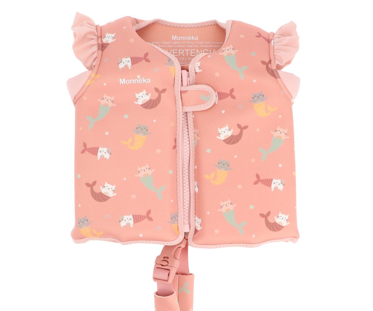 MONNEKA CHALECO FLOTADOR APRENDIZAJE MERMAID CATS TALLA 2-3 AÑOS