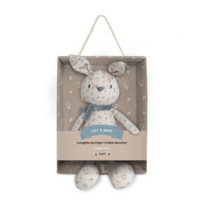 SARO MUÑECO DE TRAPO COTTON BUNNIES AZUL