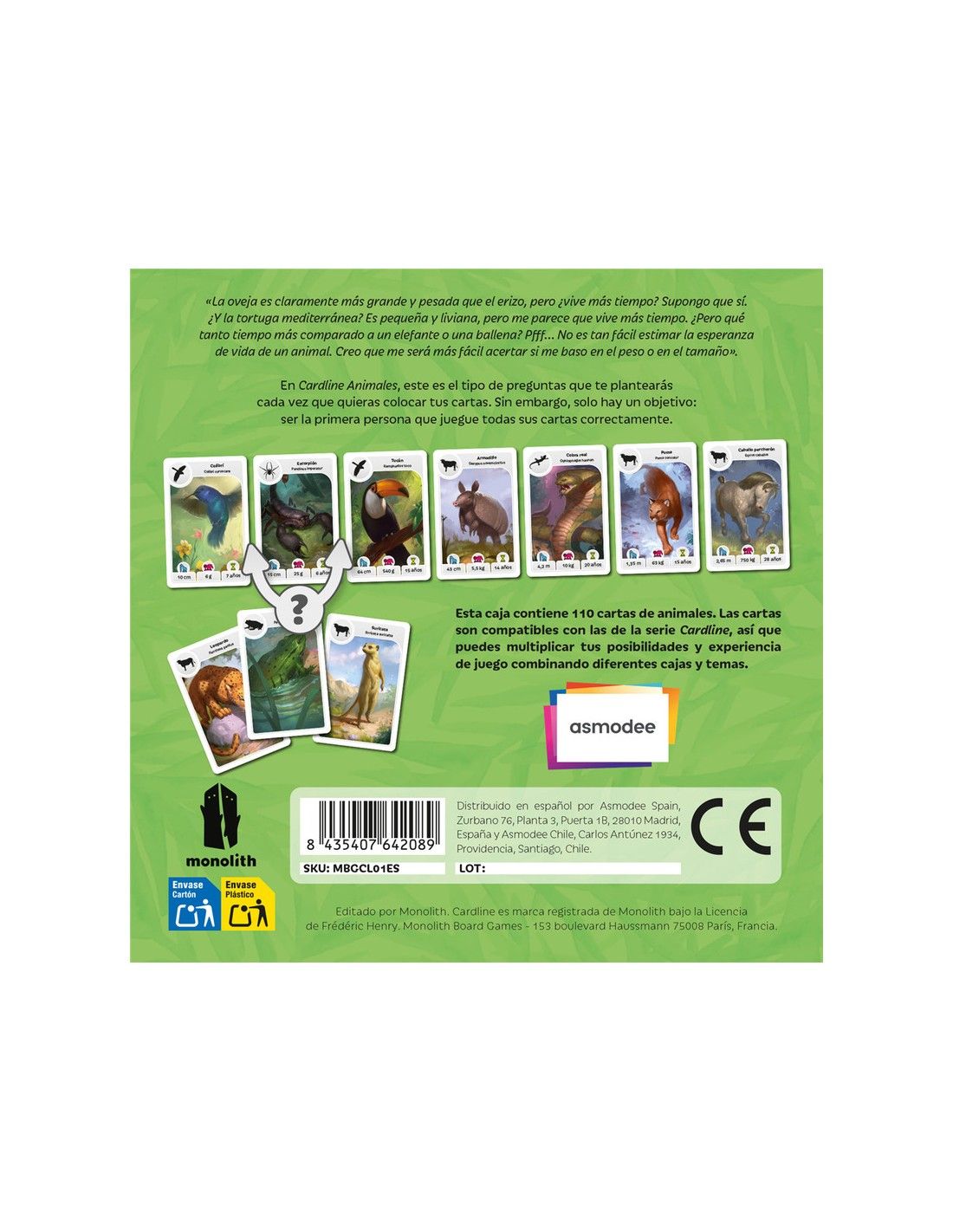 ASMODEE CARDLINE ANIMALES 2 - Imagen 2