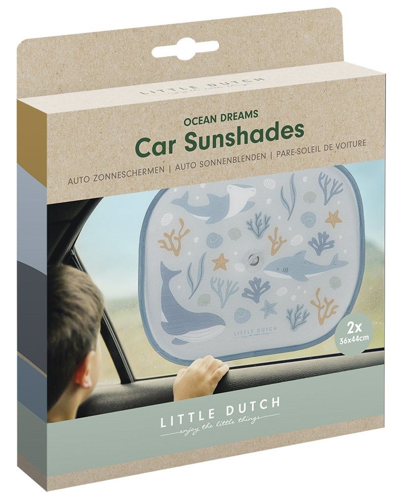 LITTLE DUTCH PARASOL VENTANA COCHE OCEAN DREAMS AZUL - Imagen 2