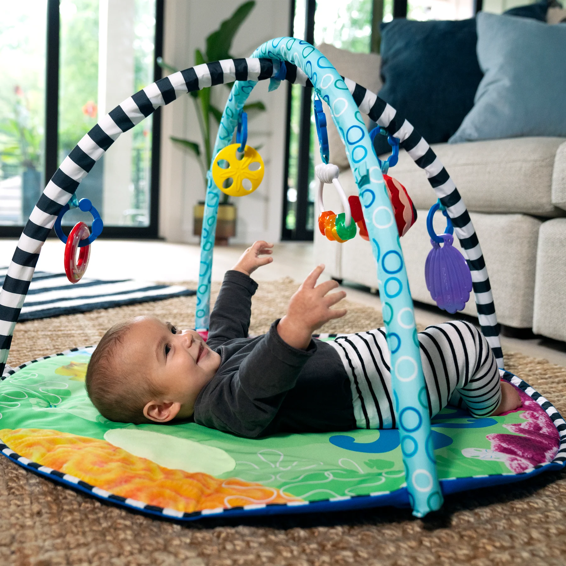 SARO BABY EINSTEIN AREA DE JUEGO SEA FLOOR EXPLORERS 2 EN 1 WATER MAT - Imagen 3