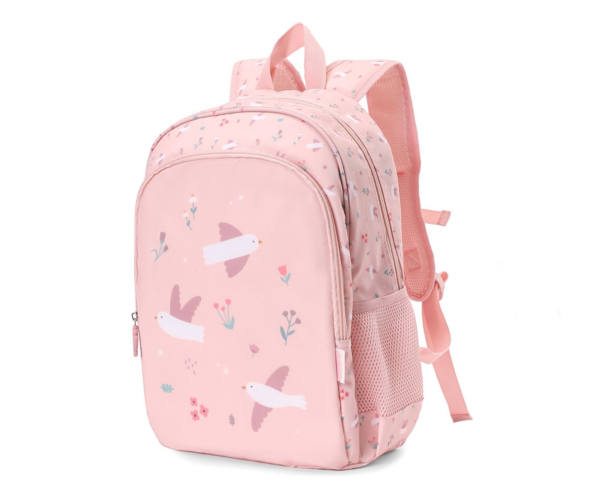 MONNEKA MOCHILA MEDIANA BLOSSOM BIRDS + LLAVERO - Imagen 2