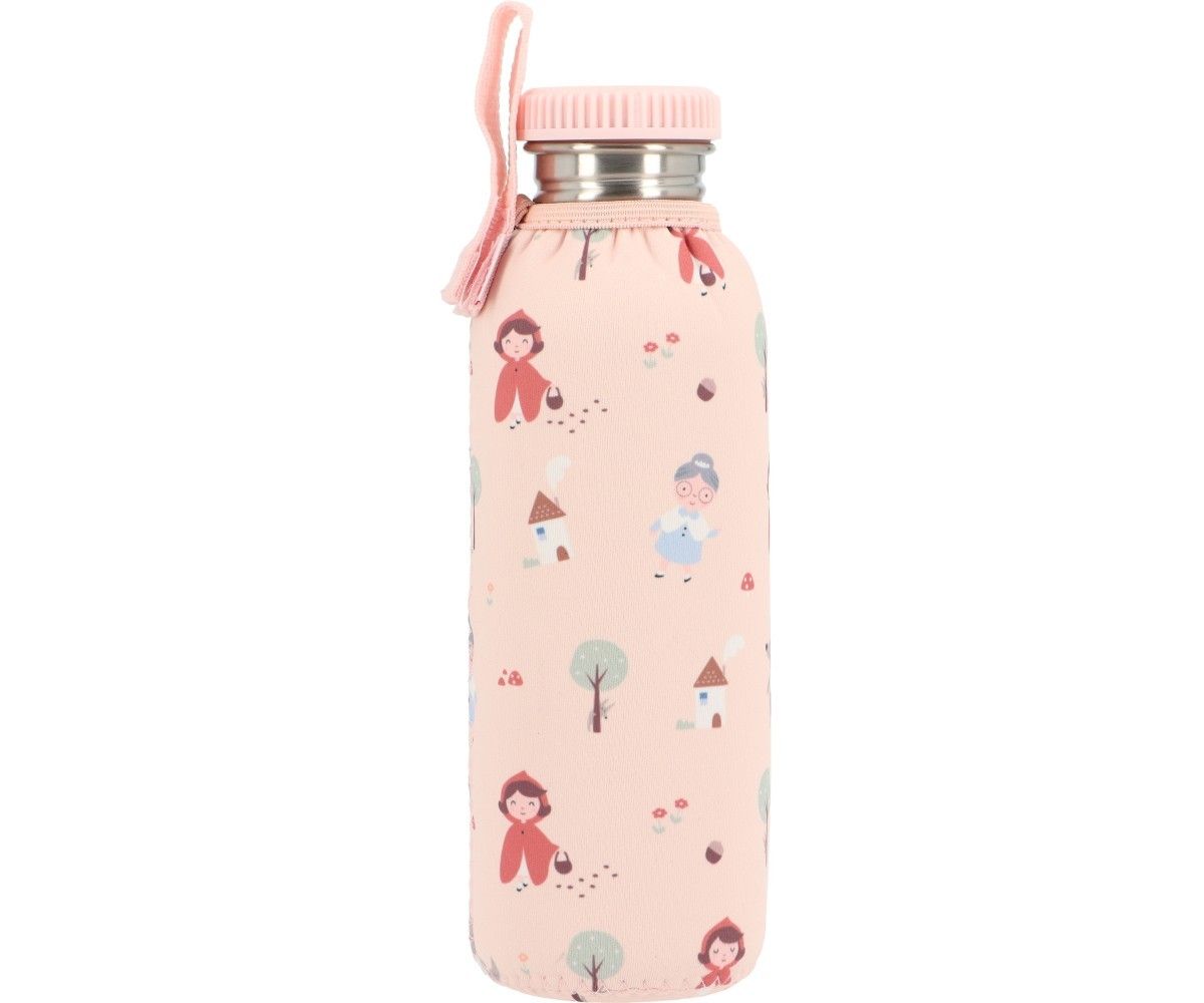 MONNEKA BOTELLA ACERO CON FUNDA LITTLE RED PERSONALIZABLE 750ML
