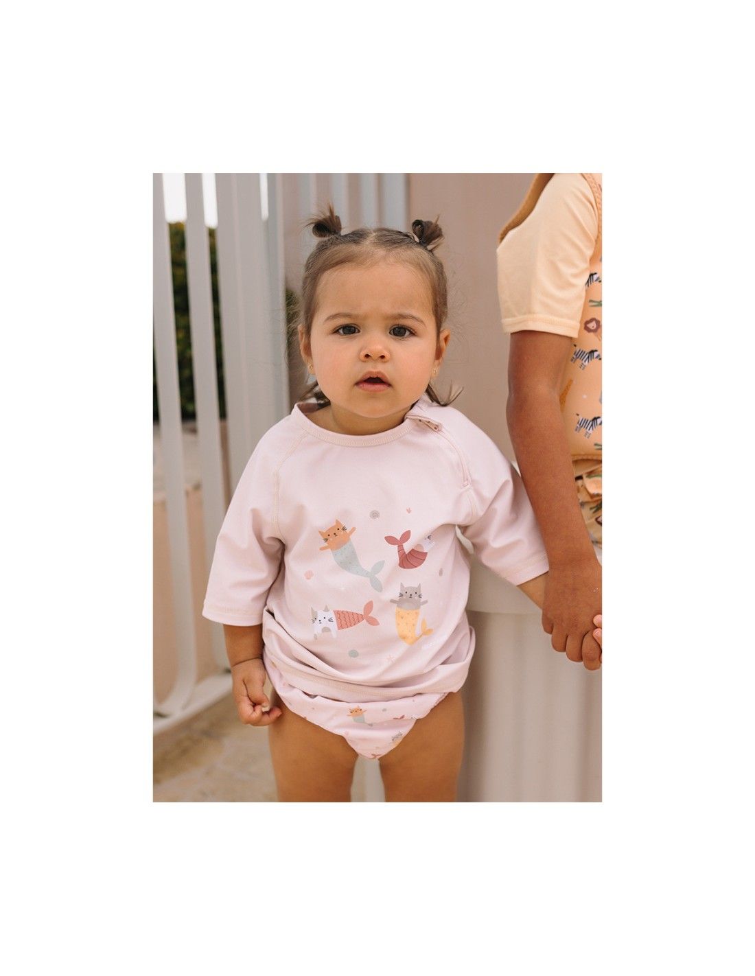 MONNEKA CAMISETA PROTECCIÓN SOLAR MANGA LARGA MERMAID CATS 4-5 AÑOS - Imagen 2