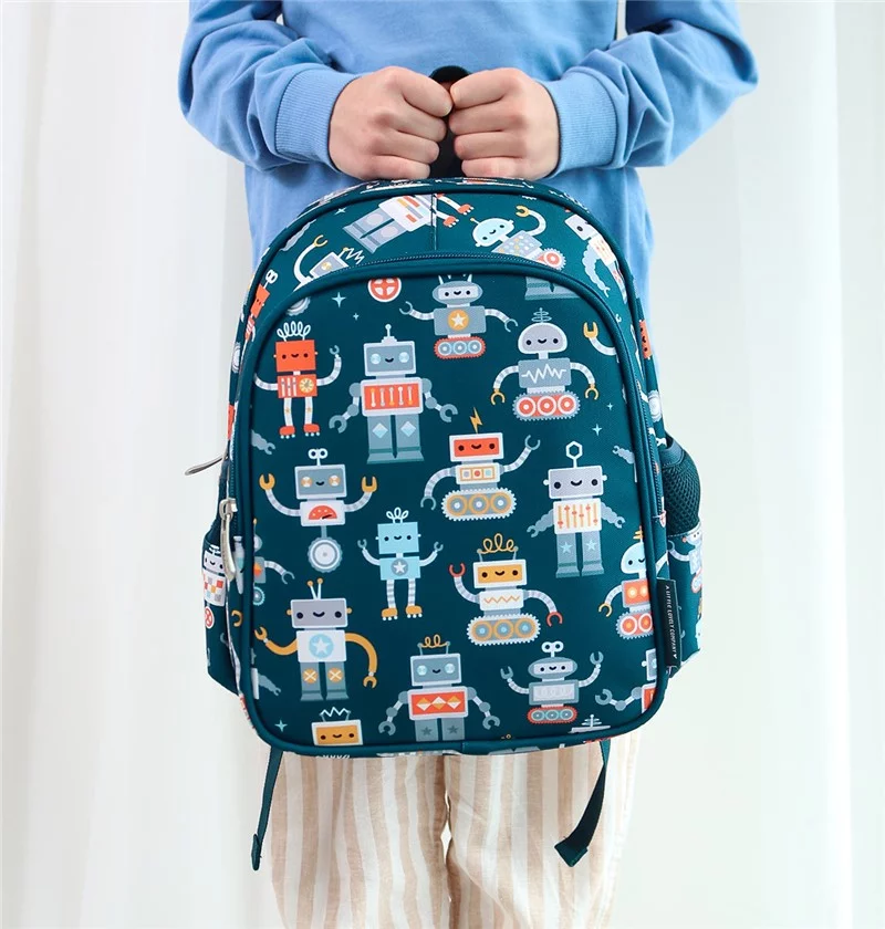 LITTLE LOVELY MOCHILA BOLSILLO TÉRMICO ROBOTS - Imagen 3