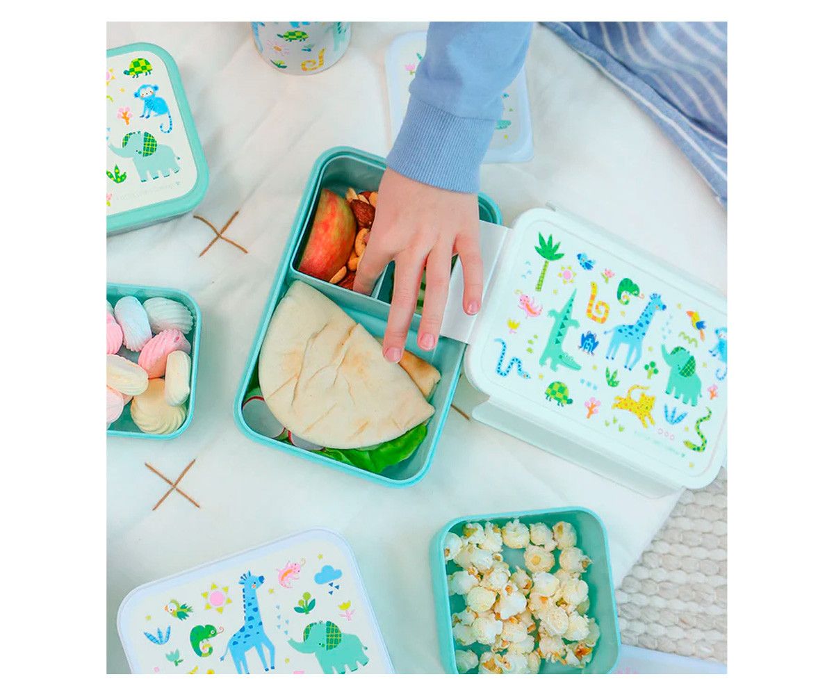 LITTLE LOVELY CAJA ALMUERZO BENTO JUNGLA - Imagen 3