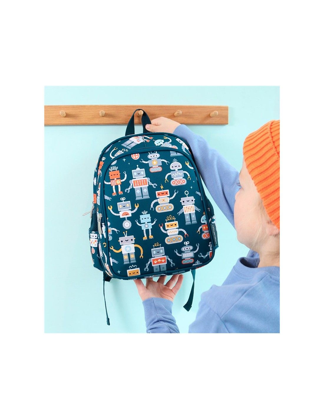 LITTLE LOVELY MOCHILA BOLSILLO TÉRMICO ROBOTS - Imagen 5