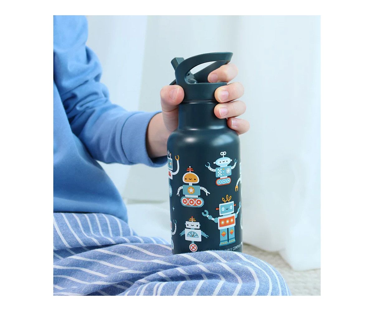 LITTLE LOVELY BOTELLA ACERO ROBOTS 350 ML - Imagen 3