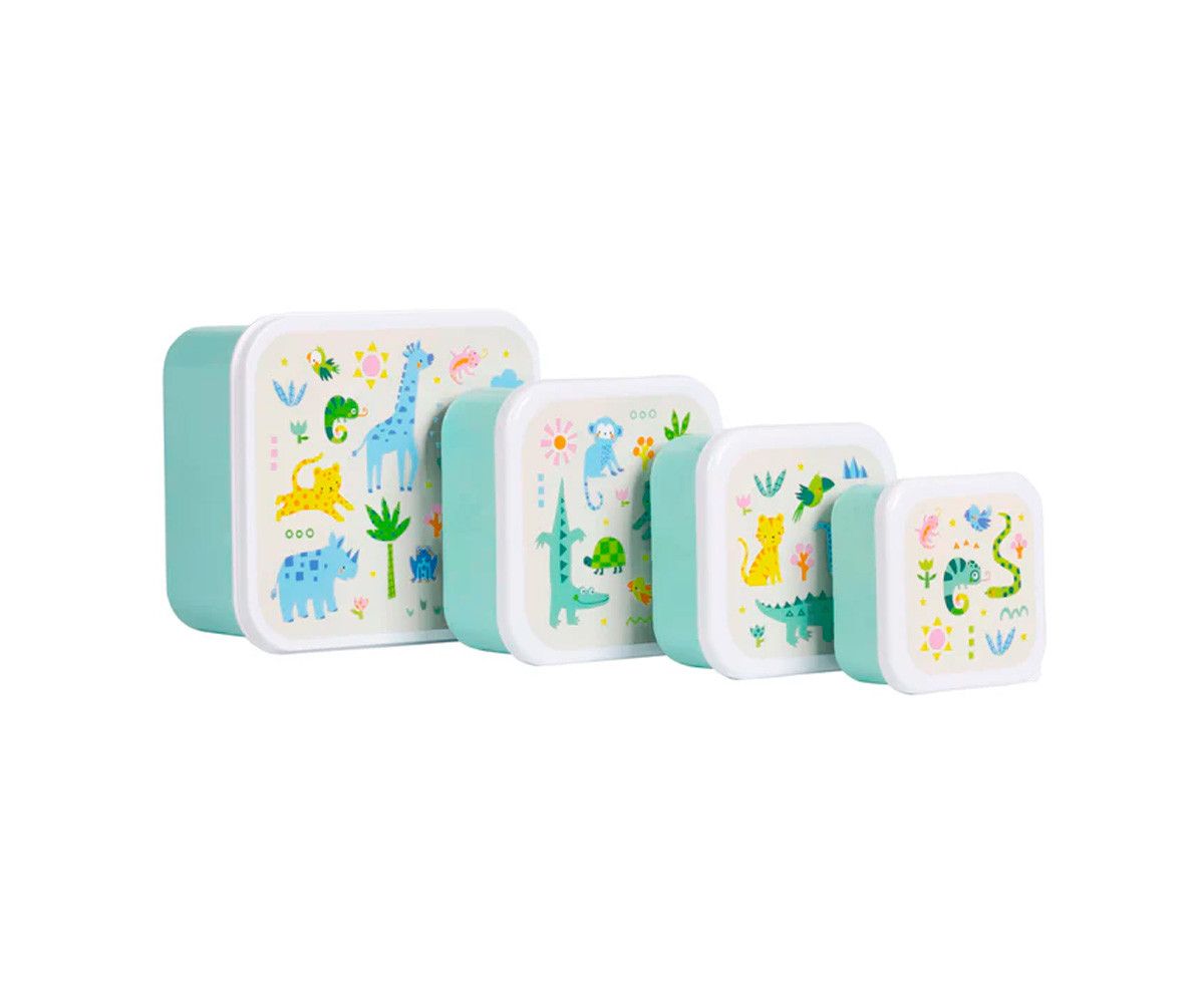 LITTLE LOVELY SET 4 CAJAS SNACK JUNGLA - Imagen 2