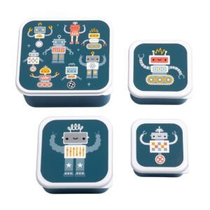LITTLE LOVELY SET 4 CAJAS SNACK ROBOTS