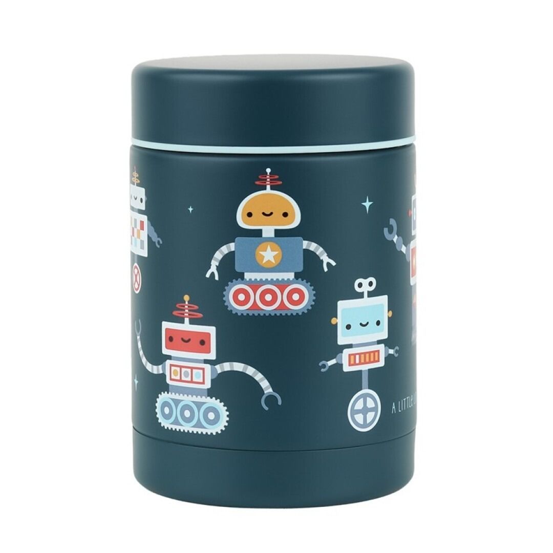 LITTLE LOVELY TERMO ISOTÉRMICO ACERO ROBOTS