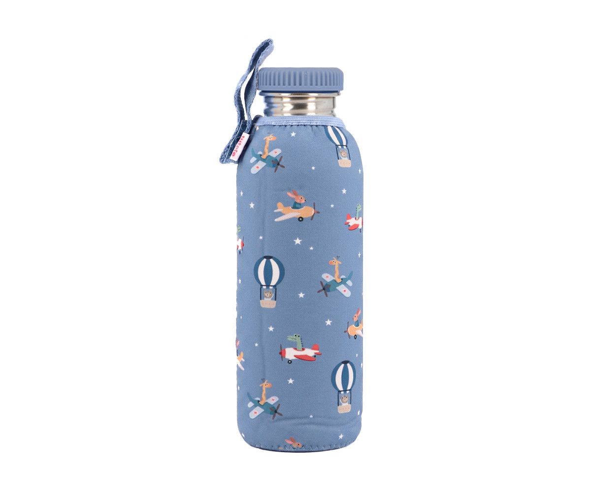MONNEKA BOTELLA ACERO CON FUNDA PLANES 750ML