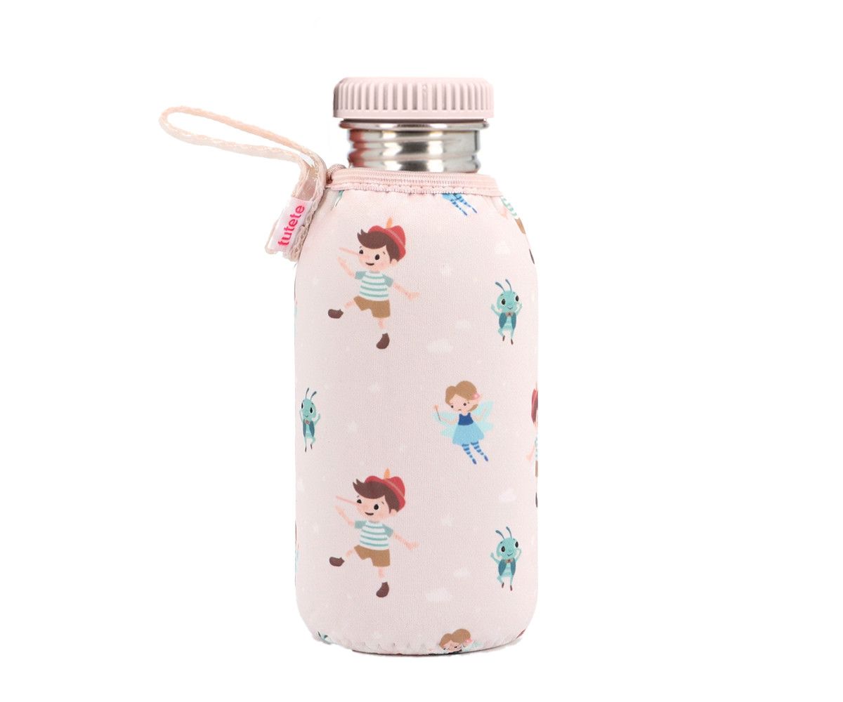 MONNEKA BOTELLA ACERO CON FUNDA THE WOODEN BOY 500ML