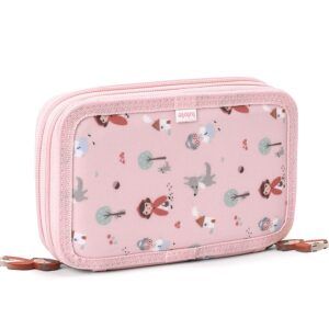 MONNEKA ESTUCHE PLUMIER DOBLE LITTLE RED