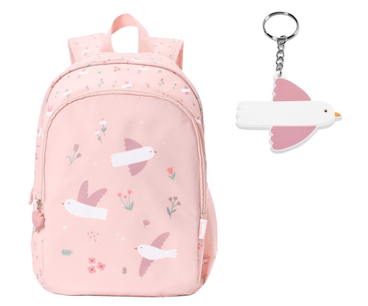 MONNEKA MOCHILA MEDIANA BLOSSOM BIRDS + LLAVERO
