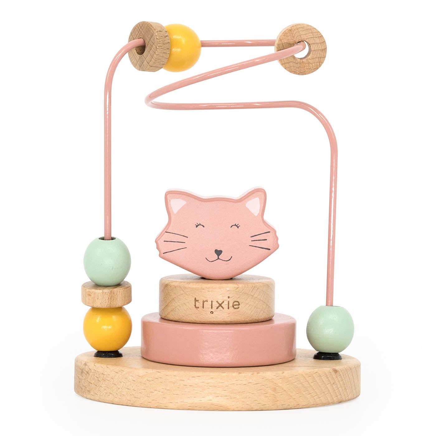 TRIXIE LABERINTO DE CUENTAS DE MADERA MRS. CAT