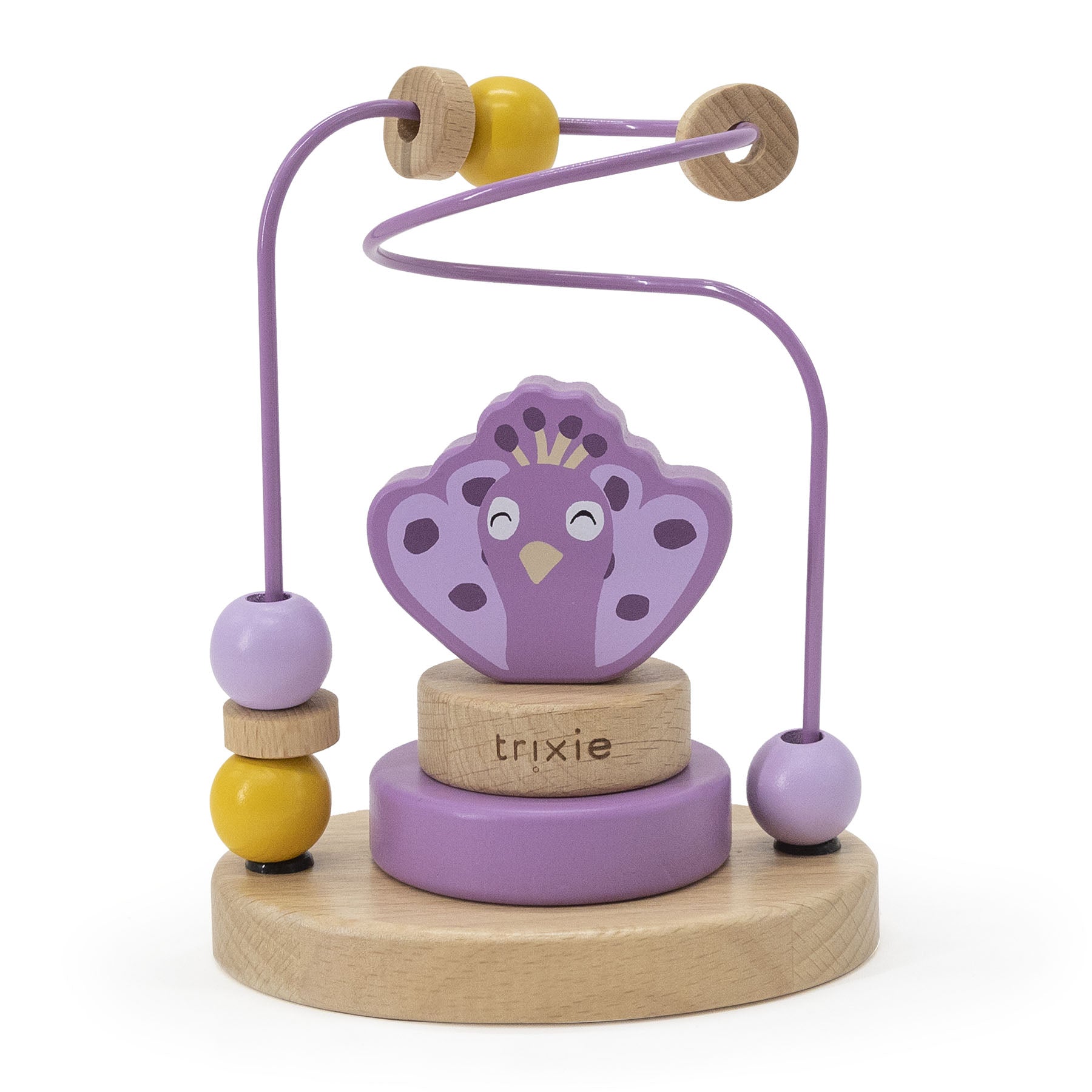 TRIXIE LABERINTO DE CUENTAS DE MADERA MRS. PEACOCK