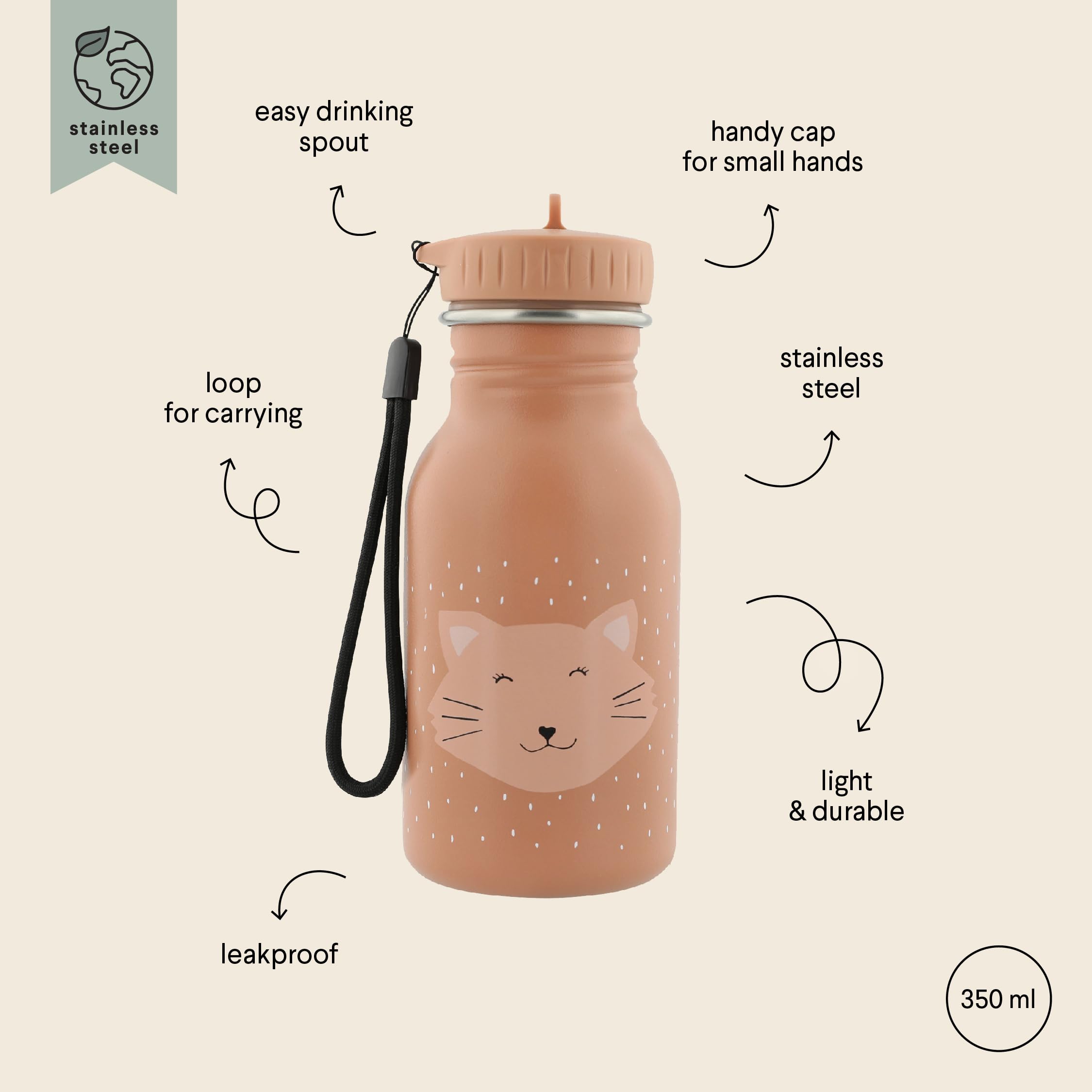 TRIXIE BOTELLA ISOTÉRMICA 350 ML MRS. CAT - Imagen 3