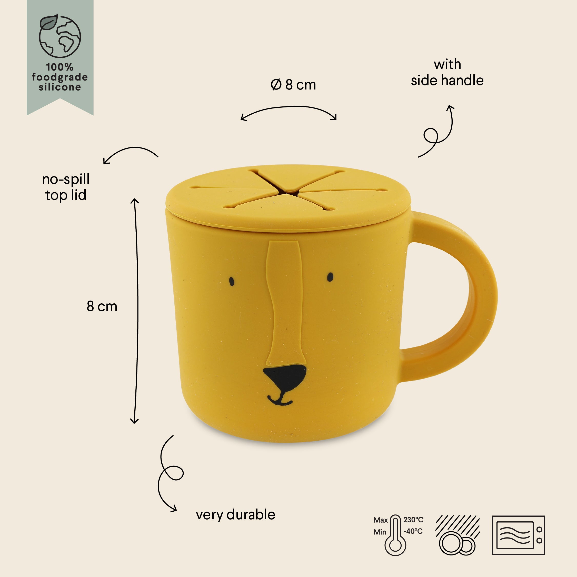 TRIXIE TAZA PORTA SNACKS DE SILICONA MR. LION - Imagen 2
