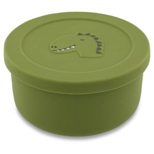 TRIXIE BOTE DE SILICONA PARA SNACKS CON TAPA MR. DINO