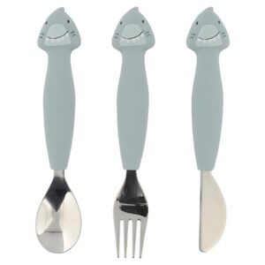TRIXIE CUBIERTOS DE 3 PIEZAS EN SILICONA MR. SHARK