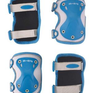 MICRO RODILLERAS Y CODERAS REFLECTANTES AZULES TALLA M