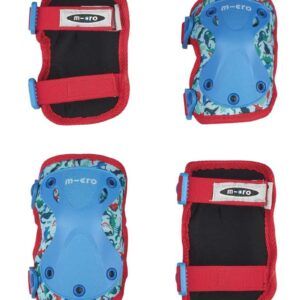 MICRO PACK RODILLERAS Y CODERAS DINOSAURIO TALLA S