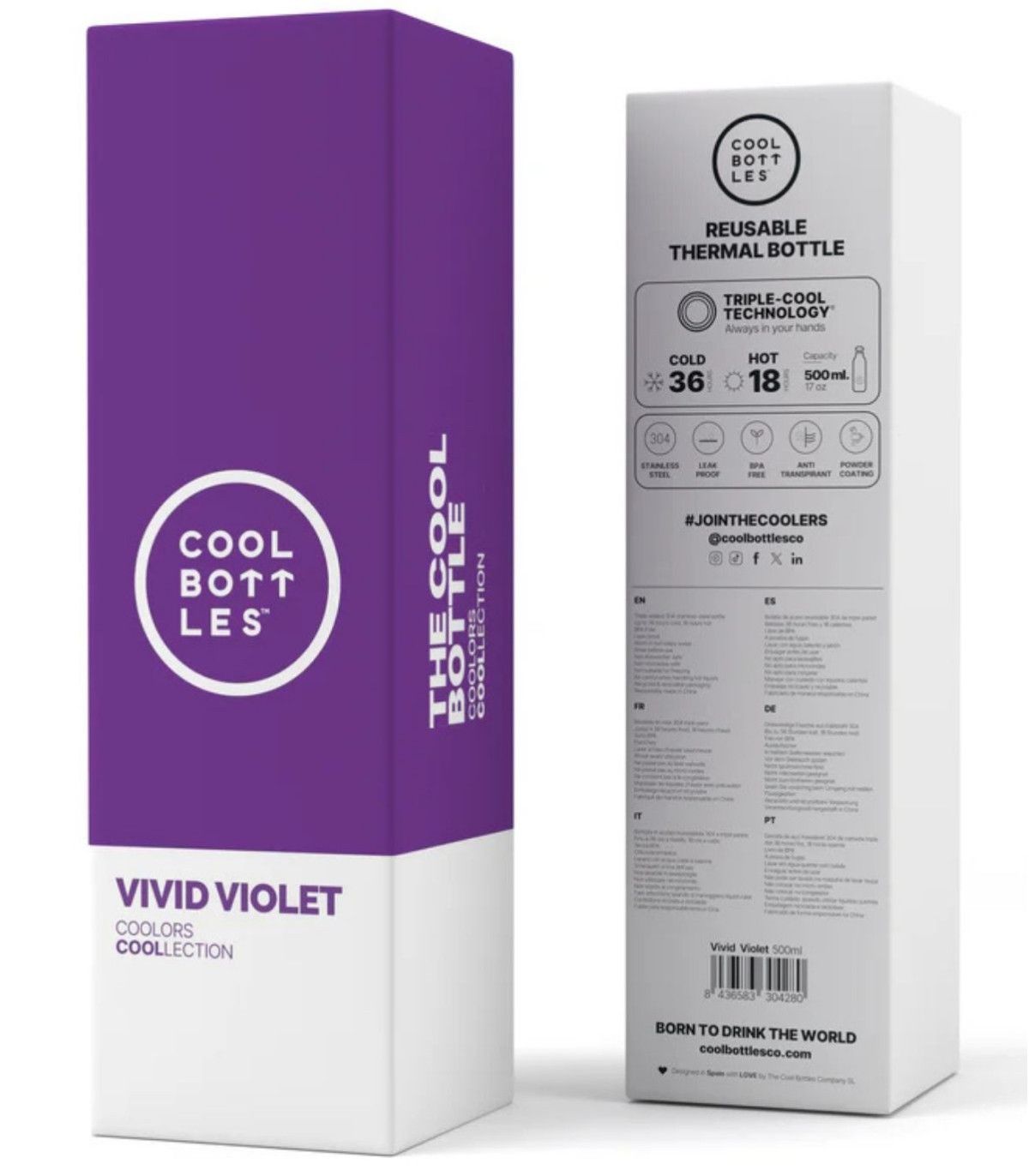 COOL BOTTLES THE BOTTLE VIVID VIOLET 500ML - Imagen 3