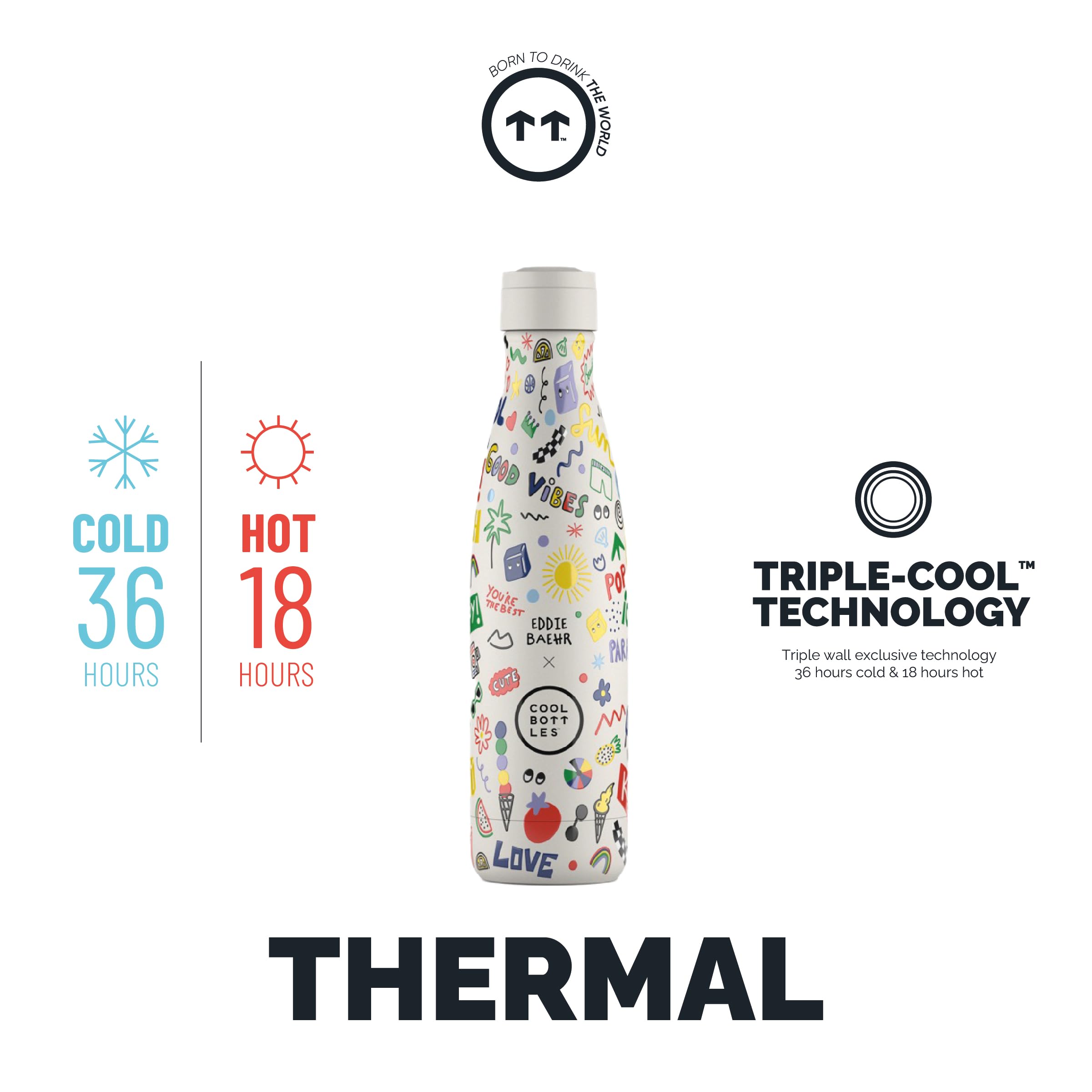 COOL BOTTLES THE BOTTLE EDDIE BAEHR GOOD VIBES 500 ML - Imagen 2