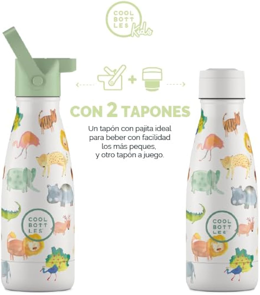 COOL BOTTLES THE KIDS BOTTLE AFRICAN SAFARI 260ML - Imagen 2