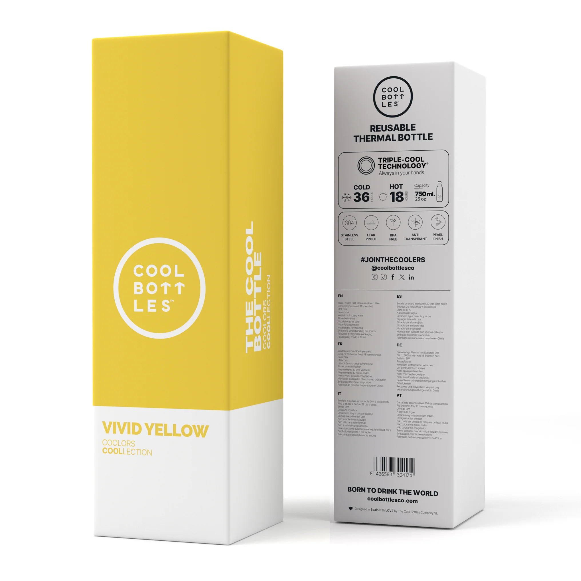 COOL BOTTLES THE BOTTLE VIVID YELLOW 750ML - Imagen 3