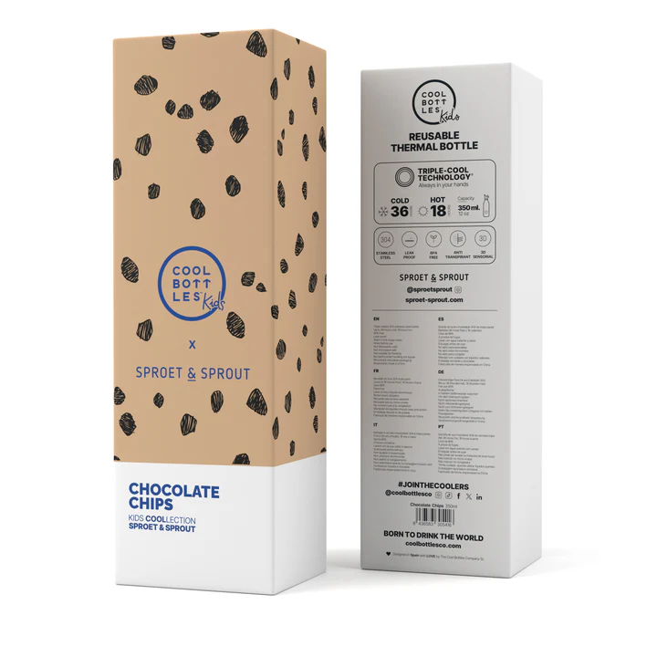 COOL BOTTLES THE KIDS BOTTLE CHOCOLATE CHIPS 350ML - Imagen 3