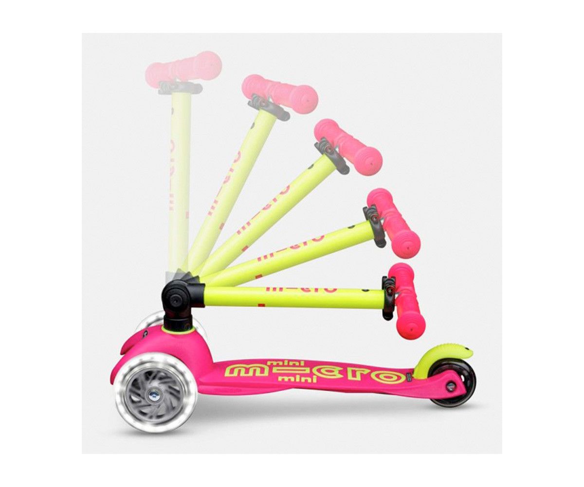 MICRO MINI DELUXE PLEGABLE NEON LED ROSA AMARILLO - Imagen 4