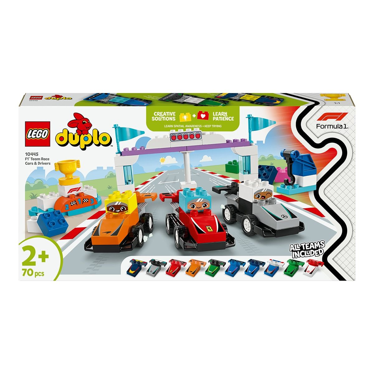 LEGO DUPLO TOWN COCHES DE CARRERAS Y PILOTOS DEL EQUIPO DE F1