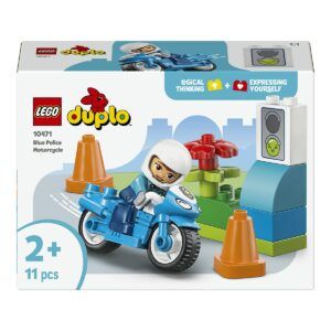 LEGO DUPLO TOWN MOTO DE POLICÍA AZUL