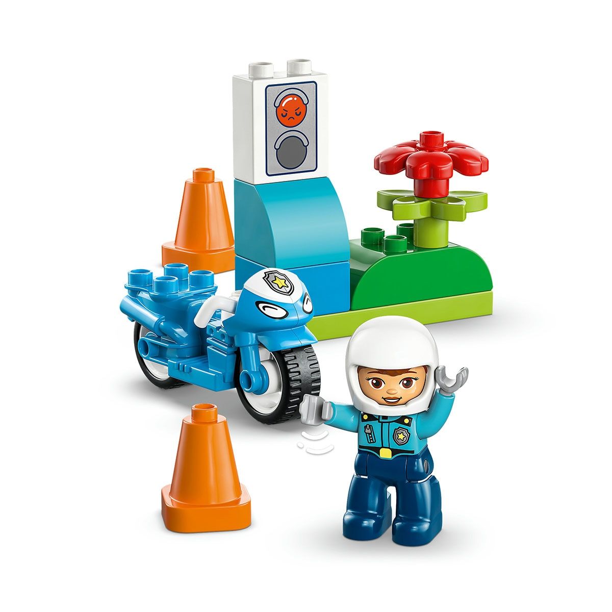 LEGO DUPLO TOWN MOTO DE POLICÍA AZUL - Imagen 3