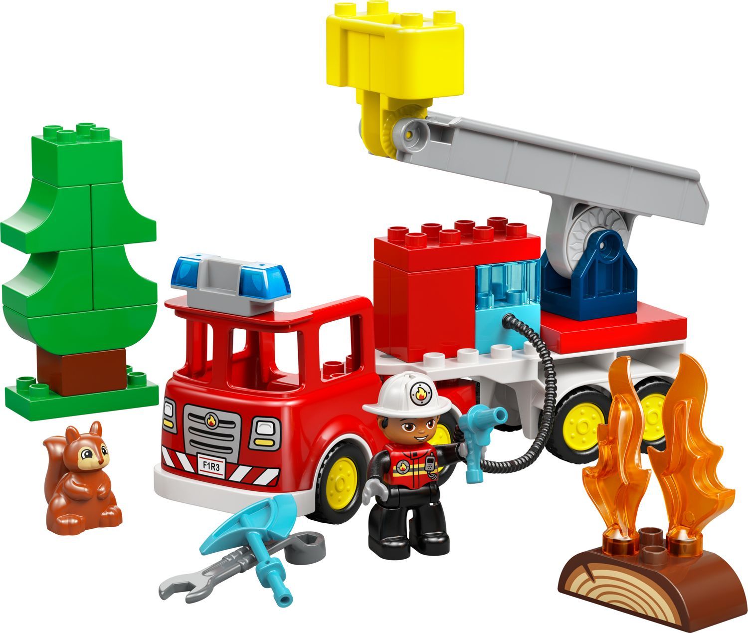 LEGO DUPLO TOWN CAMIÓN DE BOMBEROS CON MANGUERA Y BOMBEROS - Imagen 2