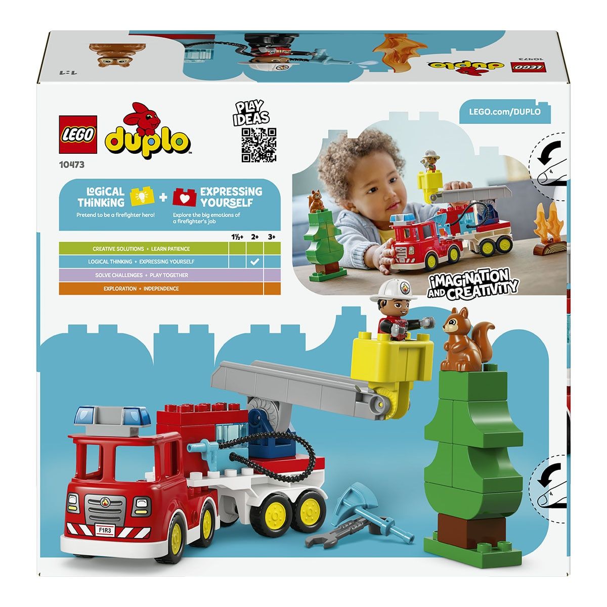 LEGO DUPLO TOWN CAMIÓN DE BOMBEROS CON MANGUERA Y BOMBEROS - Imagen 7