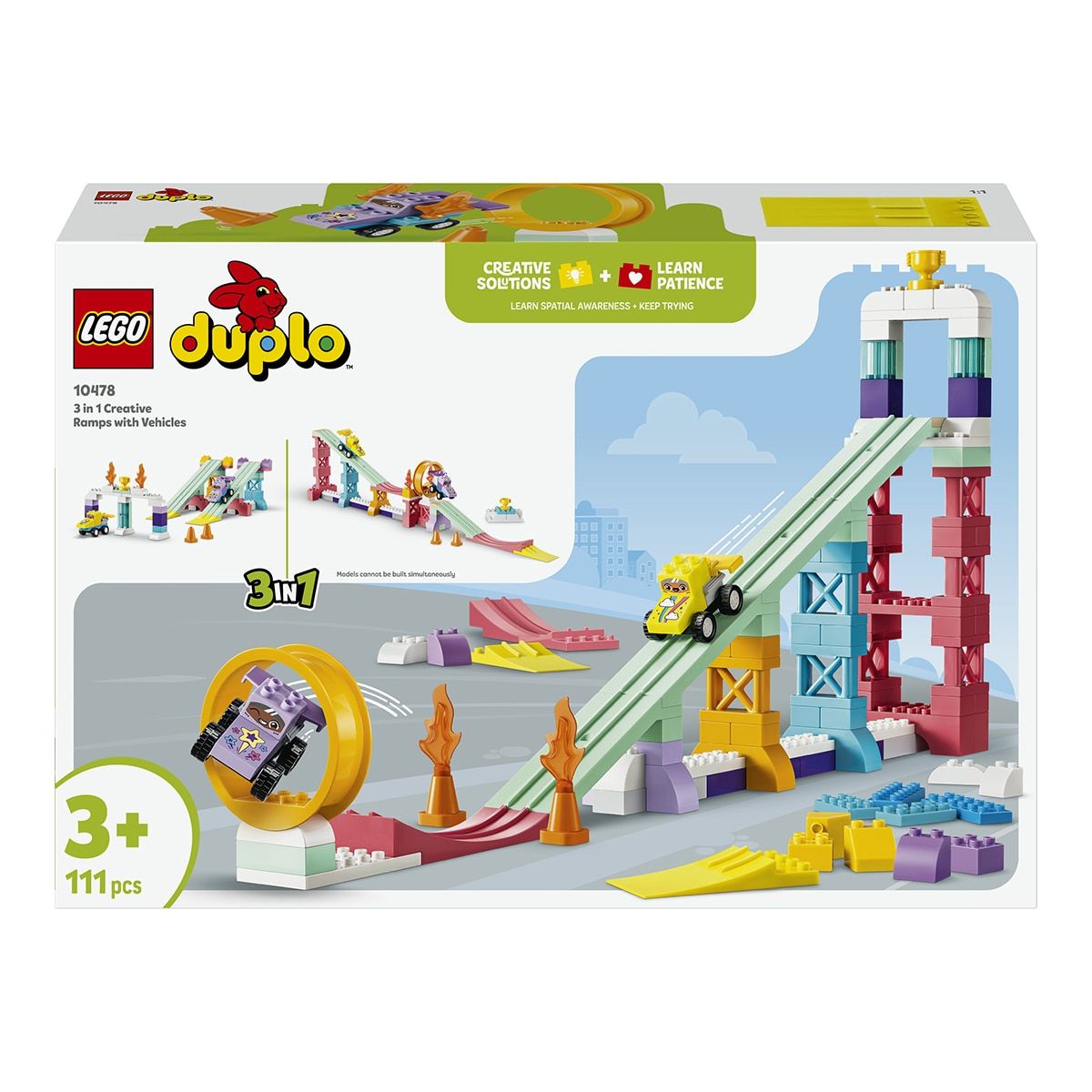 LEGO DUPLO RAMPAS CREATIVAS 3 EN 1 CON VEHÍCULOS