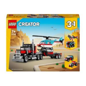 LEGO CREATOR CAMIÓN PLATAFORMA CON HELICÓPTERO