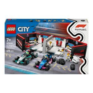 LEGO CITY FORMULA 1 GARAJE DE F1 CON COCHES MERCEDES-AMG Y ALPINE