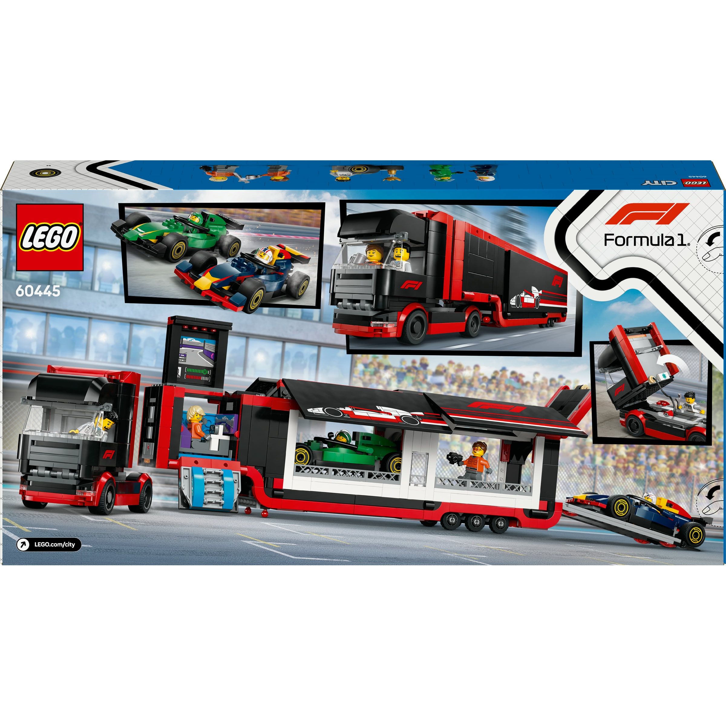 LEGO CITY FORMULA 1 CAMIÓN DE F1 CON COCHES DE F1 RB20 Y AMR24 - Imagen 6