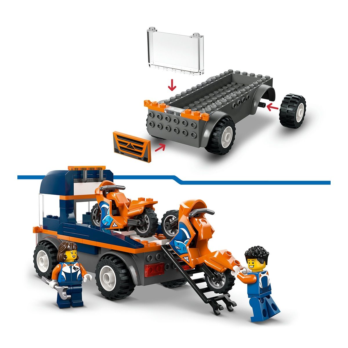 LEGO CITY GREAT VEHICLES CAMIÓN DE TRANSPORTE DE MOTOS - Imagen 2