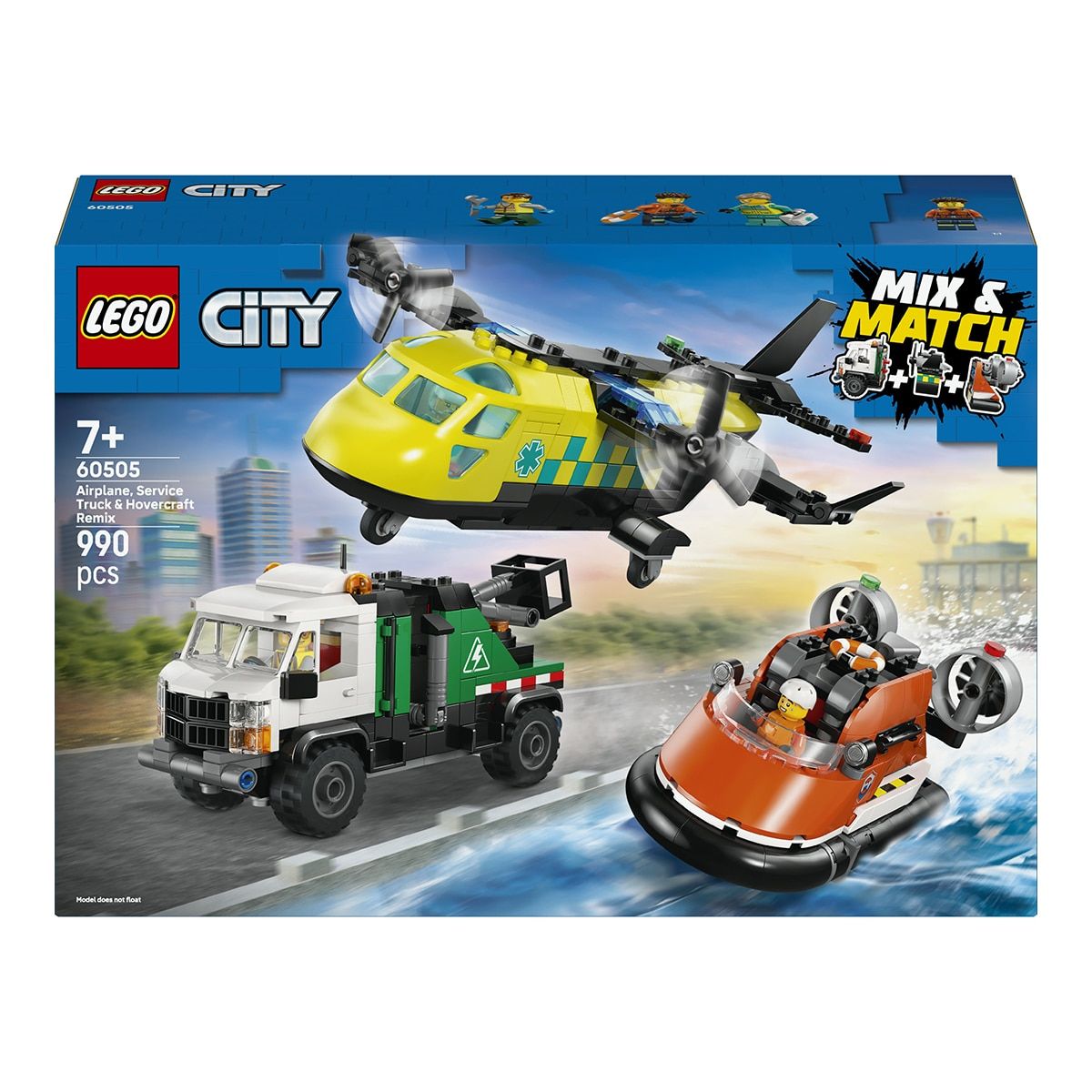 LEGO CITY GREAT VEHICLES REMIX: AVIÓN, CAMIÓN TÉCNICO Y AERODESLIZADOR
