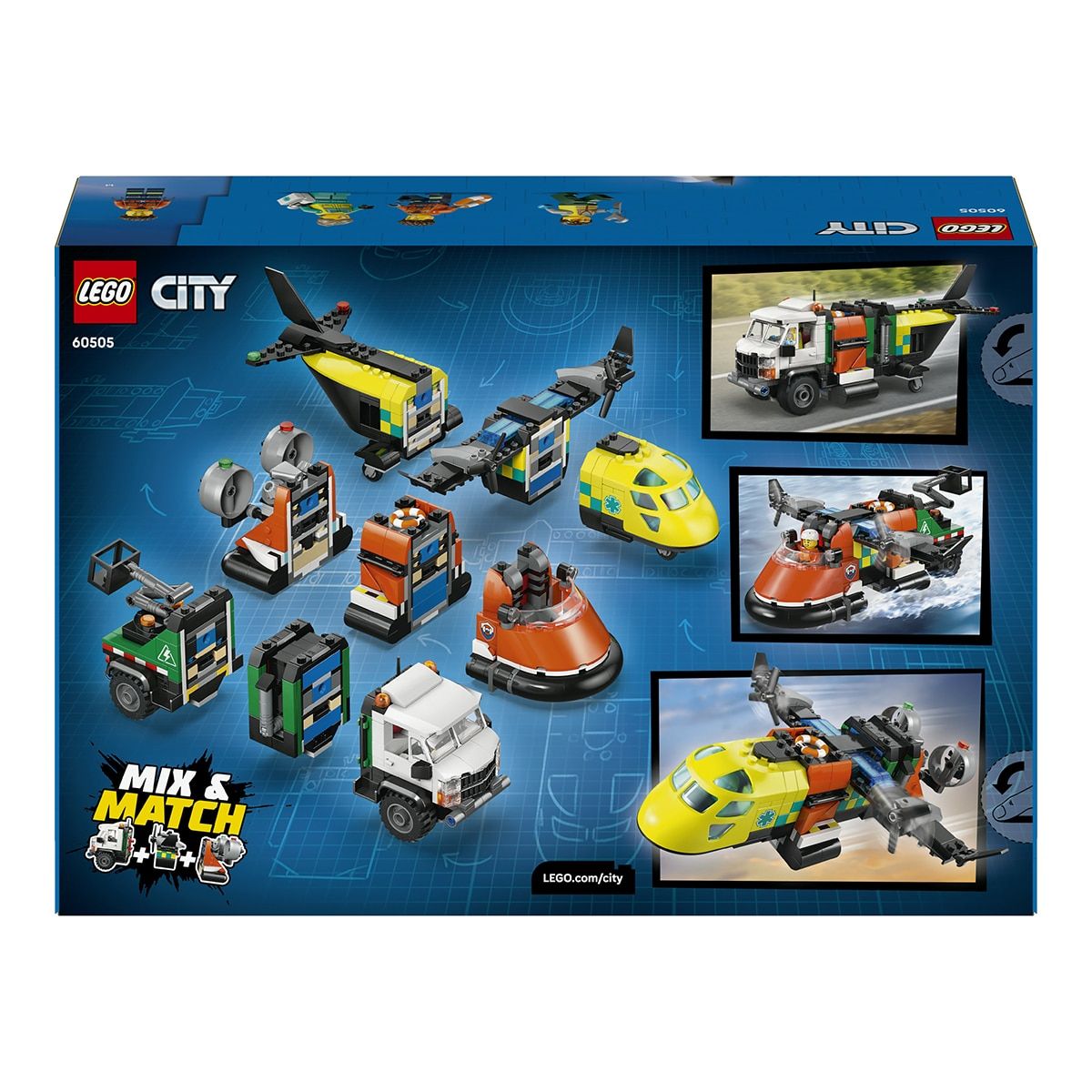 LEGO CITY GREAT VEHICLES REMIX: AVIÓN, CAMIÓN TÉCNICO Y AERODESLIZADOR - Imagen 5