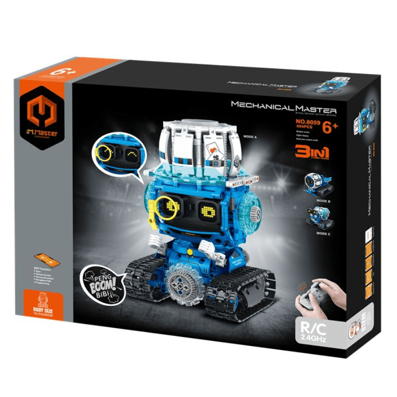 IMMASTER ROBOT AZUL CON PANELES 3 EN 1 494 PIEZAS