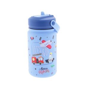 AUREA BOTELLA ACERO 330ML CON PAJITA SKY TINY MOTORS