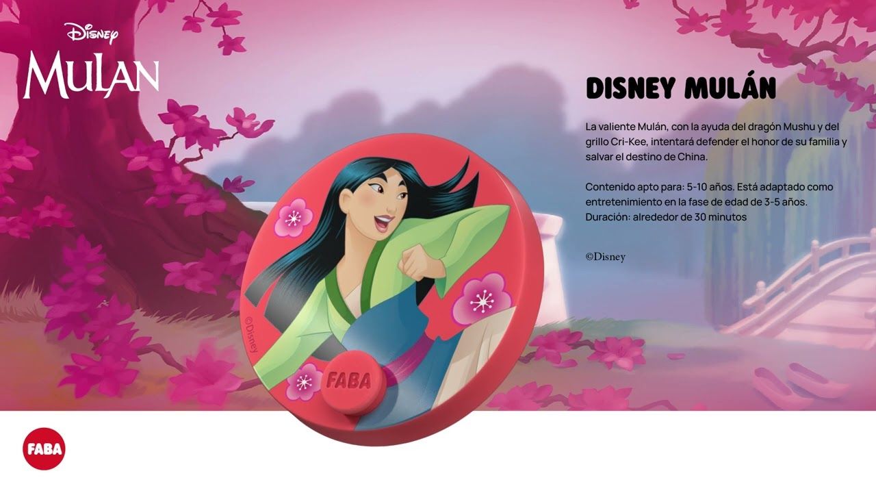 FABA ME DISNEY MULÁN LA GUERRERA CHINA - Imagen 4